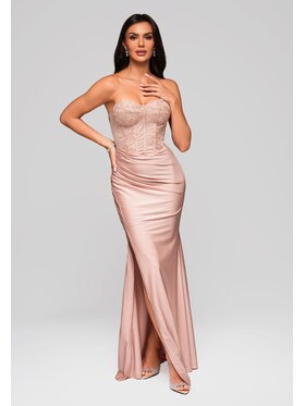 Ombre Ombre Sukienka wieczorowa LA-OM-DLR186 Różowy Regular Fit