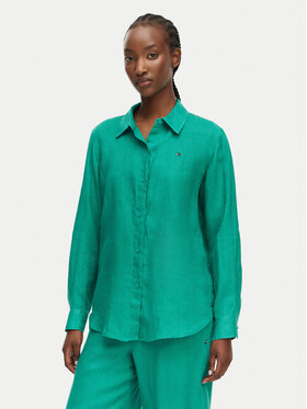 Tommy Hilfiger Tommy Hilfiger Риза WW0WW44679 Зелен Relaxed Fit