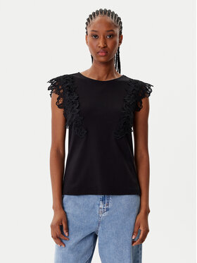 Morgan Morgan Bluză 252-DFLOWER Negru Regular Fit