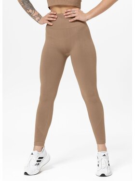 PITBULL PITBULL Legginsy sportowe damskie COLUMBIA M/L Beżowy Regular Fit