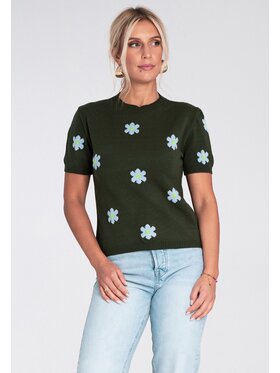 FIGL FIGL Svetr M1235 Zelená Regular Fit