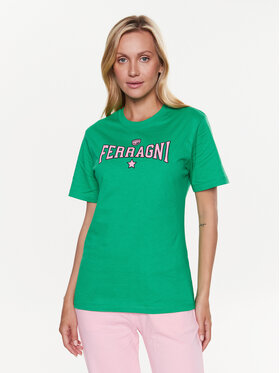 Chiara Ferragni Chiara Ferragni T-shirt 74CBHT02 Zelena Regular Fit