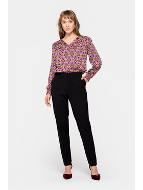 EMOI EMOI Spodnie materiałowe czarne spodnie o klasycznym kroju Czarny Feminine Fit