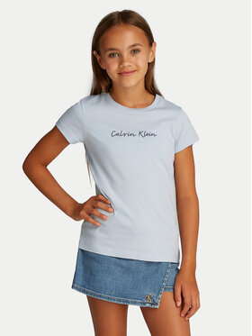 Calvin Klein Jeans Calvin Klein Jeans Футболка Script Logo IG0IG02857 Блакитний Slim Fit