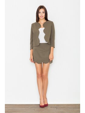Lenitif Lenitif Komplet bluzka i spódnica M476OWS Zielony Regular Fit