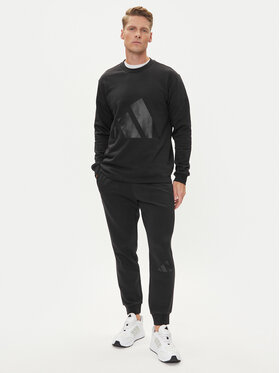 adidas adidas Trenerka Big Logo Fleece Colorblock JI8865 Crna Regular Fit