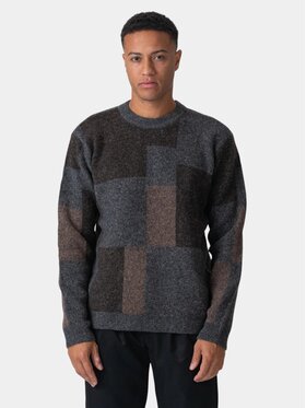 TeeShoppen TeeShoppen Sweter 'Basic Collection' Brązowy Regular Fit