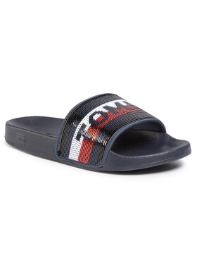 Tommy Hilfiger Tommy Hilfiger Ciabatte Sequins Pool Slide FW0FW04802 Blu scuro