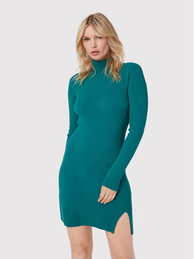 Kontatto Kontatto Úpletové šaty 3M7616 Zelená Slim Fit