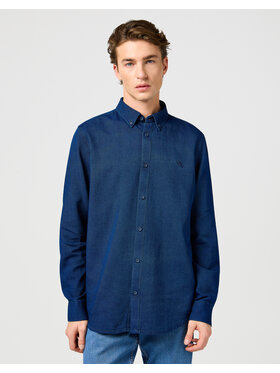 Wrangler Wrangler Koszula 112364234 OXFORD SHIRT Granatowy Regular Fit