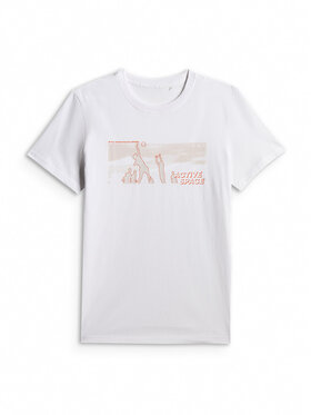 4F 4F T-Shirt BEACHWEAR Biały Regular Fit