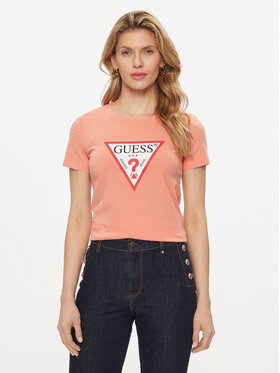 Guess Guess T-Shirt W1YI1B I3Z14 Korallenfarben Slim Fit