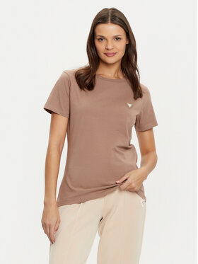 Guess Guess Marškinėliai V4YI09 J1314 Ruda Oversize