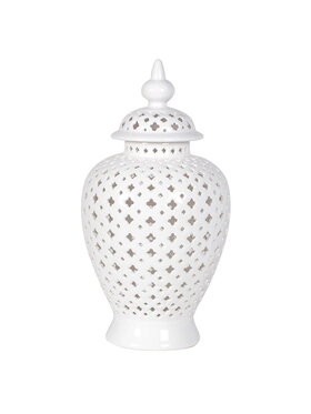 Decoratore Decoratore Waza Amfora Ażurowa Malio Wys. 49cm Biały