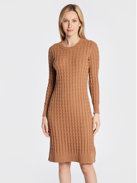 Gant Gant Rochie tricotată Twisted Cable 4502048 Bej Regular Fit