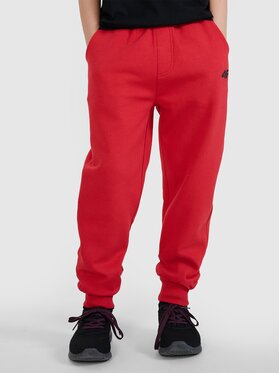 4F 4F Spodnie dresowe 4FJWSS25TTROM1112-62S Czerwony Regular Fit
