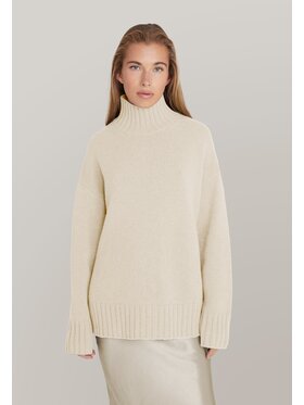 Style Republic Style Republic Golf Sweter o kroju oversize typu boxy, z mieszanki kaszmiru i wełny Biały Boxy Fit