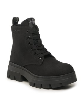 Calvin Klein Jeans Škornji Chunky Combat Laceup Boot Co YW0YW01239 Črna