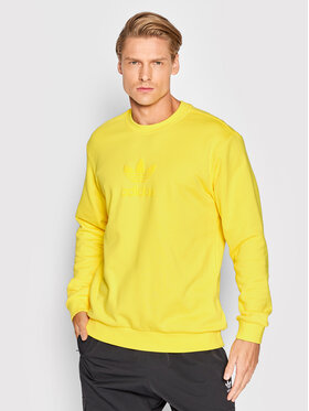 adidas adidas Bluza Trefoil Series Street Crew HK2795 Żółty Regular Fit