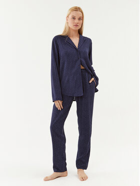 Triumph Triumph Piżama 10216596 Granatowy Relaxed Fit
