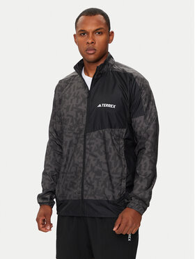adidas adidas Яке за джогинг Terrex Trail Running IN6726 Сив Regular Fit