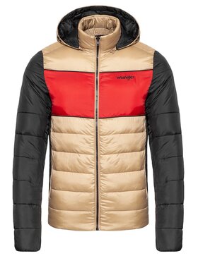 Wrangler Wrangler Kurtka zimowa 3COL PUFFER JACKET Czarny Regular Fit