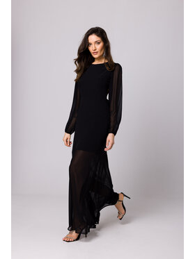Makover Makover Vestito da giorno K166 Nero Regular Fit