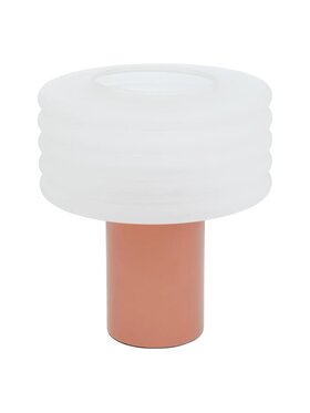 MIAhome MIAhome Lampa stołowa ceramiczna różowa Asti 36 cm Różowy