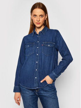 Levi's® Levi's® chemise en jean Essential Western 16786-0007 Bleu marine Regular Fit