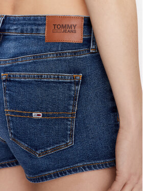 Tommy Jeans Kratke Traperice Nora DW0DW15603 Tamnoplava Skinny Fit