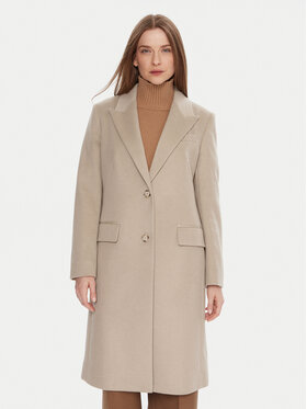 BOSS BOSS Płaszcz wełniany Classin 50548371 Beżowy Regular Fit