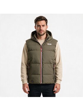 Geographical Norway Geographical Norway Kamizelka WZ6239H/GN-KAKI Zielony Reglan Fit