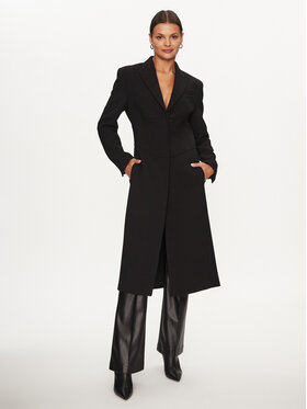 Pinko Pinko Manteau en laine Ethernet 101979 A07O Noir Regular Fit
