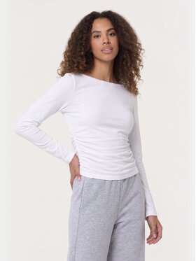 BASICLO BASICLO Longsleeve W-2352-01 Biały Slim Fit