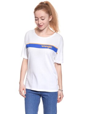 Wrangler Wrangler T-shirt B&Y TRUCKER TEE Bianco Regular Fit