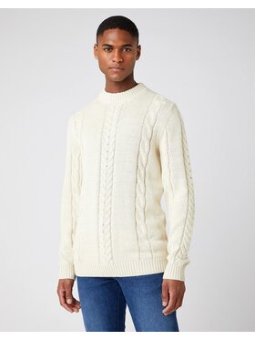 Wrangler Wrangler Sweter HEMP KNIT Beżowy Regular Fit