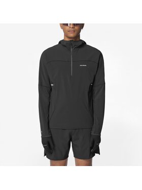 Salomon Salomon Bluza techniczna SENSE AERO HYBRID HZ M Czarny Regular Fit