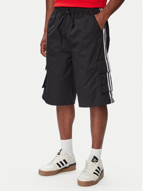 adidas adidas Σορτς υφασμάτινο Adicolor Cotton Twill Cargo Shorts KS9929 Μαύρο Relaxed Fit