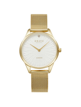 Obaku Obaku Zegarek V297LXGIMG Złoty