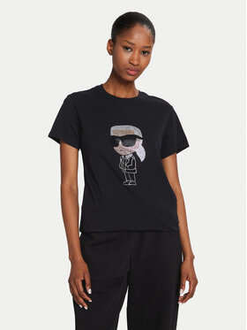 KARL LAGERFELD KARL LAGERFELD T-shirt Ikonik 2.0 230W1770 Crna Regular Fit