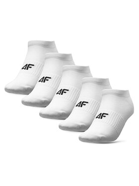 4F 4F Комплект 5 чифта къси чорапи мъжки 4FWAW23USOCM220 Бял