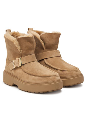 Tommy Hilfiger Tommy Hilfiger Schneeschuhe Th Buckle Shearling Snow Boot FW0FW09687 Beige