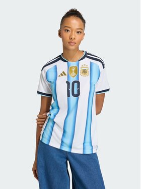 adidas adidas Koszulka techniczna Argentina 26 Messi Home Jersey Biały Regular Fit