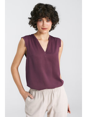 NIFE NIFE Bluzka B161 Fioletowy Regular Fit