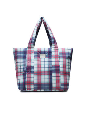 Tommy Jeans Tommy Jeans Geantă Tjw Hype Cons Travel Tote Tartan AW0AW14428 Albastru