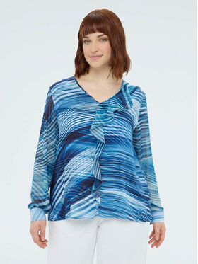 Fiorella Rubino Fiorella Rubino Bluzka 2119T002505N0Z4 Niebieski Regular Fit