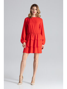 FIGL FIGL Φόρεμα M601 Κόκκινο Regular Fit