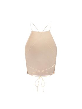 MissDenim MissDenim Top Naked Top Złoty Slim Fit