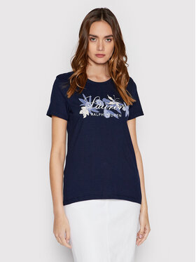 Lauren Ralph Lauren Lauren Ralph Lauren T-Shirt 200861946001 Granatowy Relaxed Fit