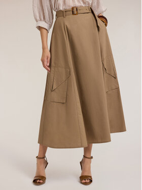 Motivi Motivi Spódnica maxi 1202Q001047N022 Brązowy Flared Fit